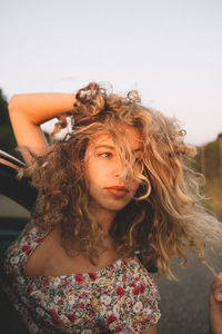 Portrait of beautiful young woman