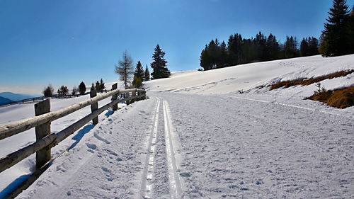 View of snow covered landscape