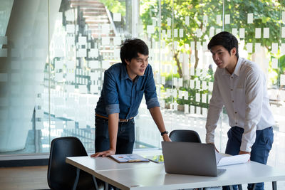 People working on table
