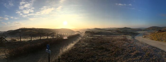 Panoramic view of landscape against sky