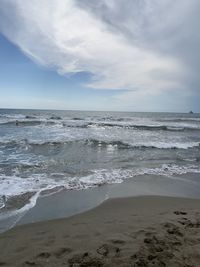 Scenic view of sea against sky