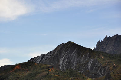 Scenic view of rocky mountains against sky