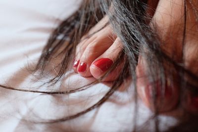 Close-up of young woman