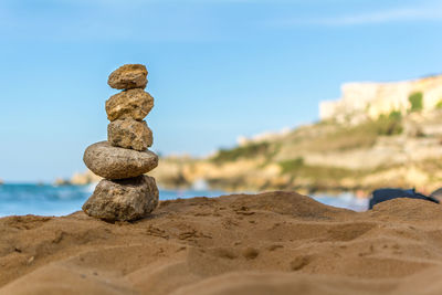 Close-up of stones on stones