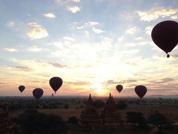 Scenic view of sunset over landscape