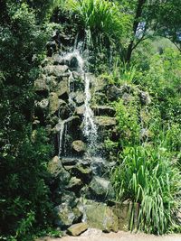 Scenic view of waterfall