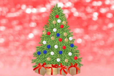 Close-up of christmas tree