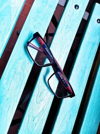 High angle view of sunglasses on table