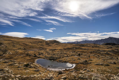 Scenic view of landscape against sky