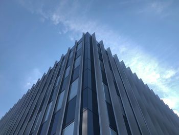 Low angle view of modern building against sky