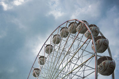 Low angle view of ferris wheel against sky