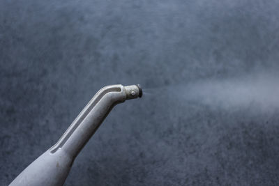 High angle view of hand by sea