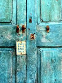 Full frame shot of wooden door