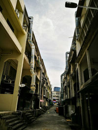 Road amidst buildings in city