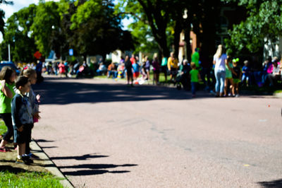 People walking on street