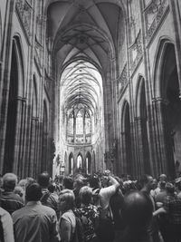 Tourists in front of church