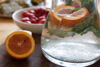 Close-up of drink on table