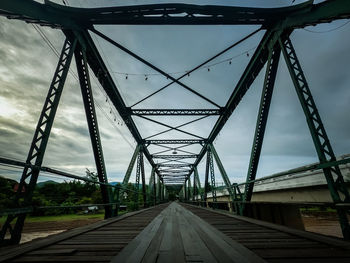 Low angle view of bridge against sky