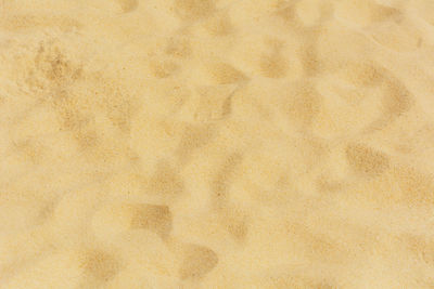 High angle view of paper on sand