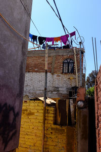 Low angle view of built structure against the sky