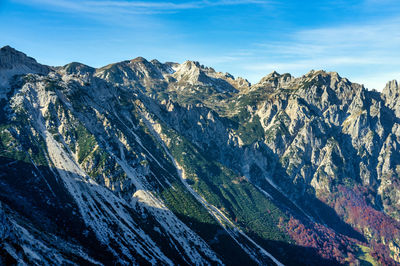 Mountain range of the three crosses, seen from the top of lobbia mountain