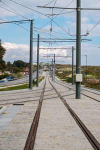 Electrified railway in the city