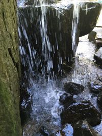 Close-up of waterfall