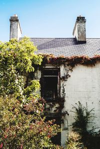 Low angle view of house against sky