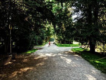 Man running on road