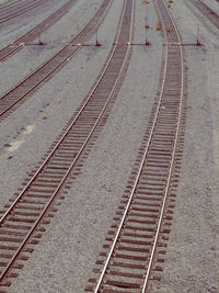 High angle view of railroad tracks