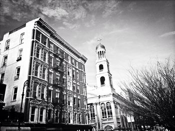Low angle view of church against sky