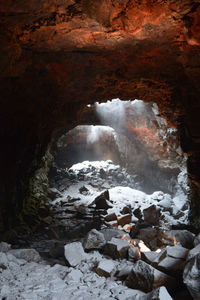 Rock formations in cave