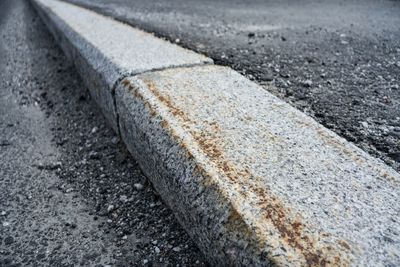 Curb by road