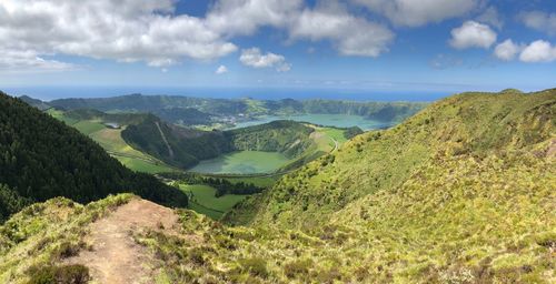 Panoramic view of landscape against sky