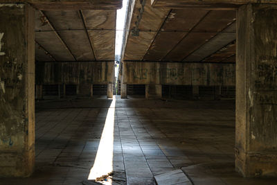 Interior of abandoned building