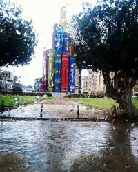 Statue in a city