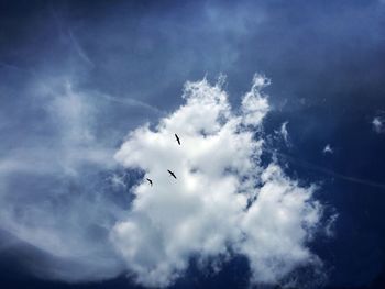 Low angle view of cloudy sky