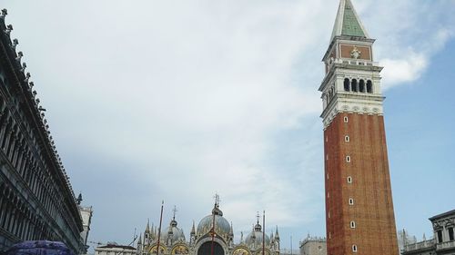 Low angle view of buildings against sky