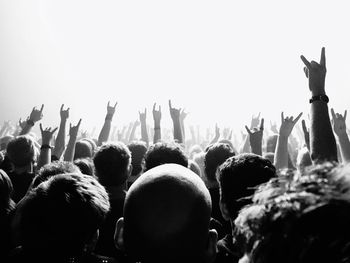 Group of people at music concert