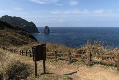 Scenic view of sea against sky