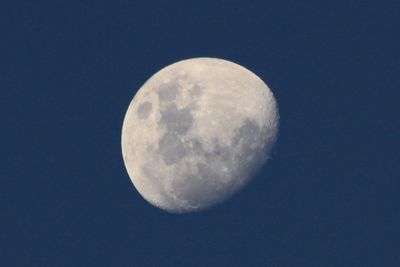 Low angle view of moon in sky