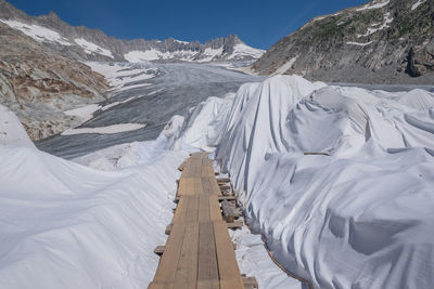 Panoramic view of snowcapped mountains