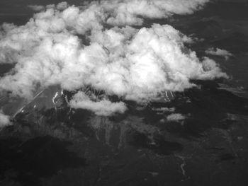 Aerial view of mountain range