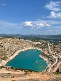 Aerial view of landscape against sky