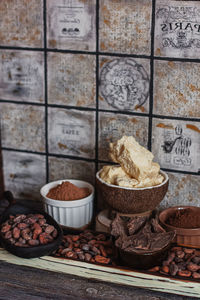 Close-up of food on table