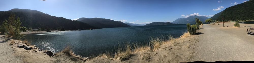 Panoramic view of beach against sky