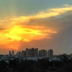 Cityscape at sunset