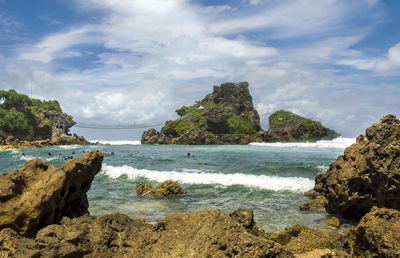 Scenic view of sea against sky