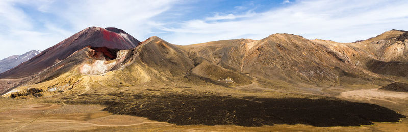 Panoramic shot of barren landscape