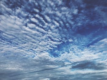 Low angle view of cloudy sky